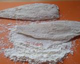 A picture of step 5 of Vickys Spiced Polenta Battered Fish, GF DF EF SF NF.