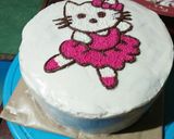 Foto langkah ke 9 dari resep Tart ultah hello kitty simple.