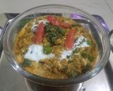 A picture of step 3 of Paneer ghotala.