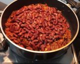 A picture of step 8 of Rajma Biryani.