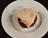 A picture of step 10 of Peanut Butter and Jelly Whipped Cream Mini Layer Cakes.