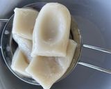 รูปขั้นตอนการทำที่ 4 ของ ถั่วอะซูกิต้มเผือกพุทราจีนใส่โมจิ🍡🫘
