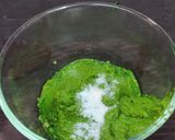 A picture of step 3 of Palak Chickpea kebab with cheese filling.