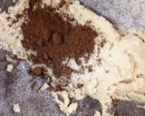 A picture of step 4 of Chocolate Double Layer Burfi.