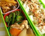 A picture of step 2 of Quick and Easy Bento Easy Green Pepper with Bonito Flakes.