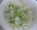A picture of step 1 of Japanese Leek Cheese and Ponzu Sauce.
