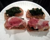 A picture of step 1 of Healthy Grilled Brie Spinach Prosciutto Sandwich.