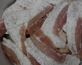 A picture of step 4 of Egg topped Bacon Mushroom Aspargas.