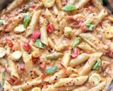 A picture of step 7 of Pink Pasta (Homemade).