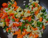A picture of step 2 of Veg lasagna.