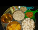 A picture of step 1 of Oats and Fox Nuts Laddus (Energy Balls).