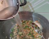 A picture of step 3 of Manchow soup(Indo-chinese).