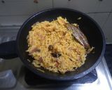 A picture of step 5 of Kashmiri pulao.