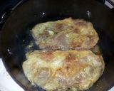 A picture of step 3 of Smothered Pork Steak.
