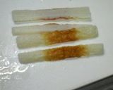 A picture of step 3 of Chikuwa Wraps with Green Beans.