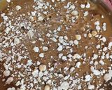 A picture of step 3 of Singhara burfi.