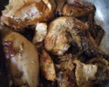 A picture of step 2 of Overleft chicken in egg sauce.