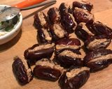 A picture of step 3 of Mini Vegan Snickers.