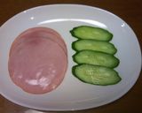 A picture of step 1 of Tastes Just Like The Cafe Ham and Cucumber Sandwich.