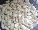 A picture of step 1 of Greek Baked Giant Beans/ Gigantes plaki.