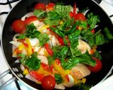 A picture of step 4 of Simple Acquapazza-style Salmon with Basil.