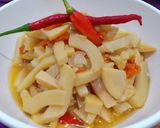 Foto langkah ke 3 dari resep Tumis Rebung Pedas.