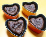 A picture of step 11 of Steamed Molten Chocolate Cake for Valentine's Day.