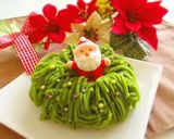 A picture of step 10 of Matcha and Sweet Potato Mont Blanc Christmas Trees.