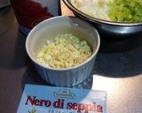 A picture of step 1 of Easy Homemade Squid Ink Risotto.