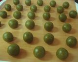 A picture of step 3 of Matcha Tea Milk Snowball Cookies Using Vegetable Oil.