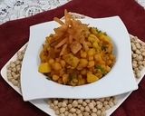 A picture of step 7 of Chana Masala Chat.