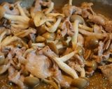A picture of step 3 of Miso Flavoured Spring Cabbage and Mushrooms.