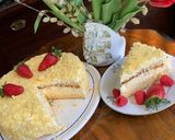Pas rețetă Tort Mimoza cu cremă de lămâie și ananas 🍋🍍🍋🍍 12 fotografie