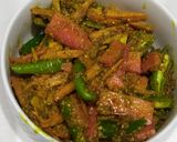 A picture of step 5 of Gajar, green chilli and lili haldar pickle.