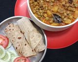 A picture of step 6 of Tur dana(pigeon pea) and batata sabzi.