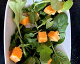 A picture of step 1 of My Hot Day Salad 🥰🍓🥒🧀🥚.