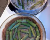 A picture of step 7 of scrummy savoury veggie cheesecake.