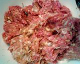 A picture of step 1 of Ultimate Supreme Pizza Burgers.