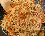 Une image de l'étape 6 de Spaghettis aux légumes.