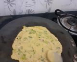 A picture of step 3 of Veg Chilla.