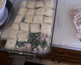 A picture of step 3 of Shortcut white chicken lasagna.