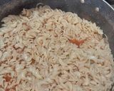 A picture of step 4 of Pasta with Ground Beef 🫢😋.