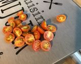 Une image de l'étape 7 de Gratin de pâtes au légumes,roquefort et tomates cerises.