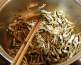 A picture of step 5 of Tazukuri (Dried Simmered Sardines) for Osechi.
