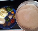 A picture of step 1 of Aloo masala poori.