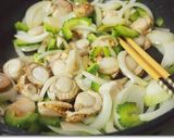 A picture of step 3 of Stir Fry Goya (Bitter Melon) and Scallops in Mayonnaise.