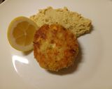 A picture of step 5 of Salmon and sweet corn cakes.