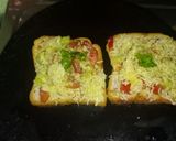 A picture of step 3 of Cheese Masala Toast.