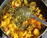 A picture of step 5 of Punjabi thali (Chana mansala & More).