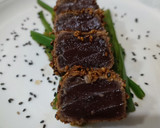 Foto del paso 6 de la receta: Tataki de atún, sobre spaghetti de judías verdes